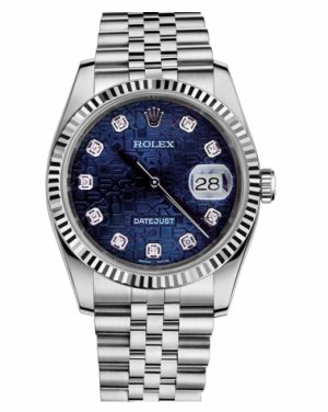 Réplique Rolex Datejust 36mm Bleu Acier Dial Jubile Jubile Bracelet 116234 BLJDJ Montre