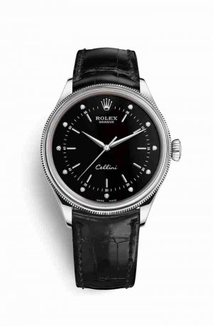 Copie de Rolex Cellini Time blanc 50509 noirs Cadran