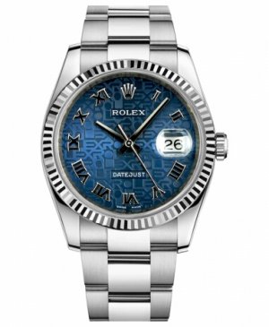 Réplique Rolex Datejust 36mm Bleu Acier Jubile Dial bracelet Oyster 116234 BLJRO Montre