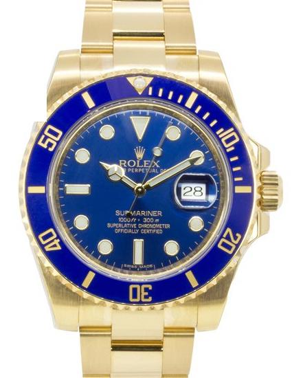 Réplique Rolex Submariner Date Jaune or bleu Dial 116618LB Montre - Cliquez sur l'image pour la fermer