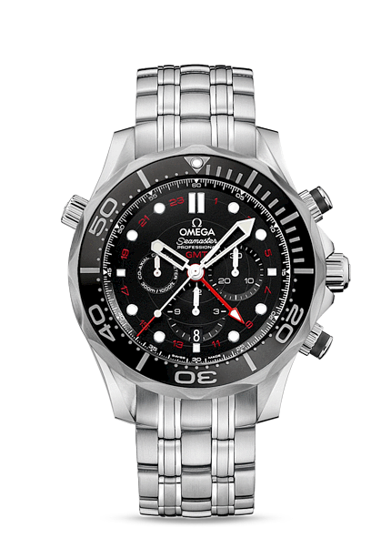 Réplique Omega Seamaster Diver 300 Co-Axial Chronographe GMT 212.30.44.52.01.001 Montre