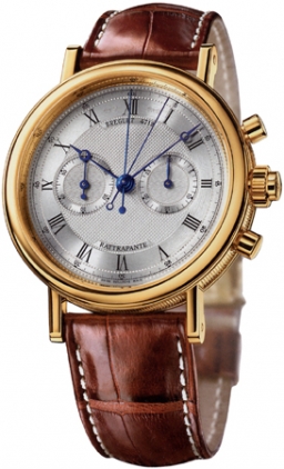 Réplique Breguet Classique chronographe a rattrapante en or jaun Montre