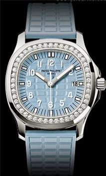 Réplique Patek Philippe Aquanaut Femmes SS-Diamonds bleu clair 5067A Montre